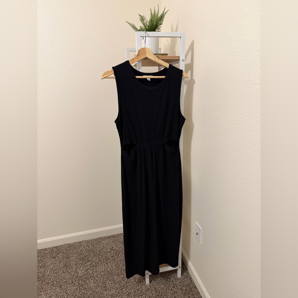 Bar III Classic Black Midi Dress
